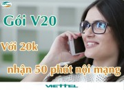 Hướng dẫn đăng ký gói cước gọi nội mạng V20 Viettel